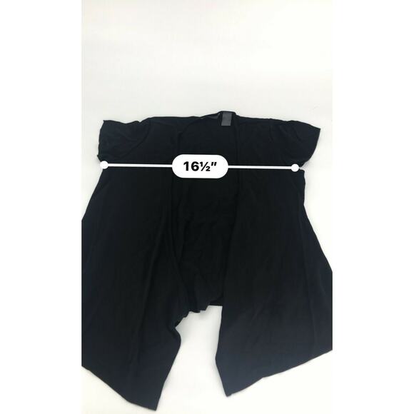 Liz Clairborne Womens Swim Coverup Cardigan Open Front Short Sleeve Black Sz M - Picture 5 of 5